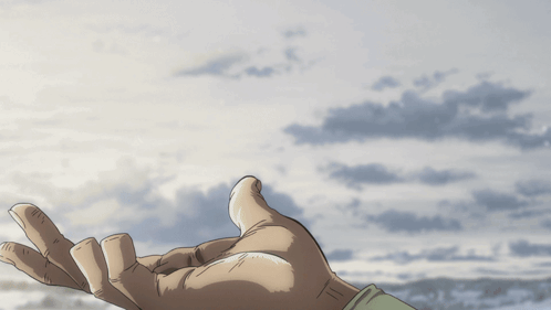 Hand Reaching Towards Sky GIF