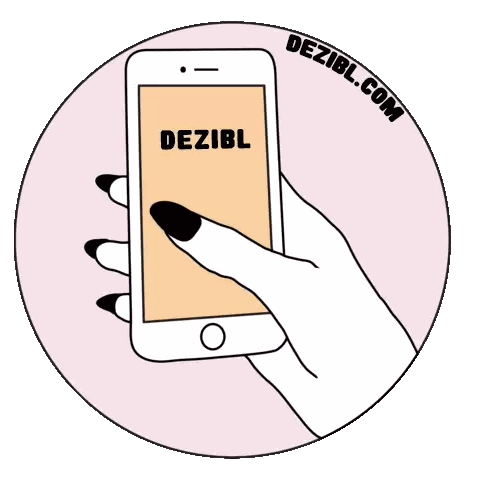 Hand with Black Nails Holding Bolinger Phone