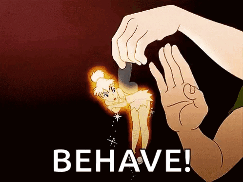 Hand with Knife Before Fairy Says Behave