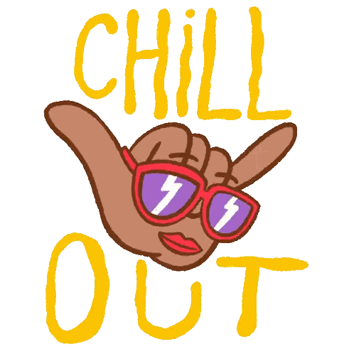 Hand with Sunglasses Chill Out