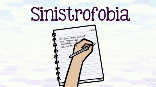 Hand Writing Sinistrofobia In Notebook GIF