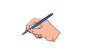 Hand Writing Welcome With Blue Pencil