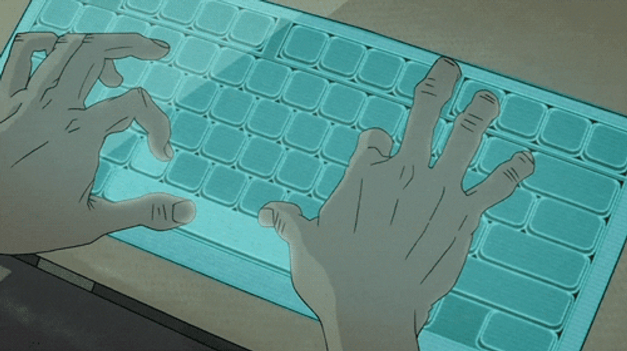 Hands Doing Fast Typing Animation GIF