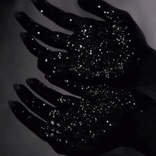 Hands Glitter Dark Aesthetic GIF