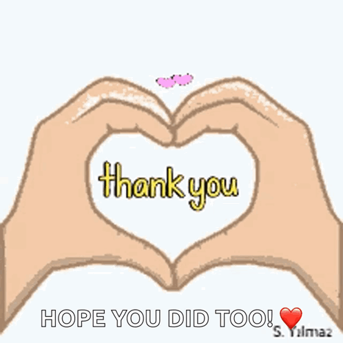 Hands Making Heart Saying Thank You GIF