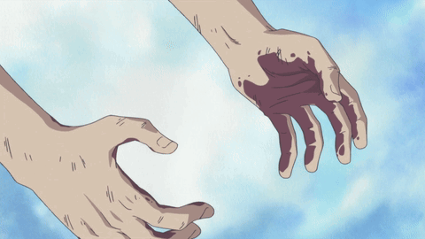 Hands Reaching Out With Blood GIF