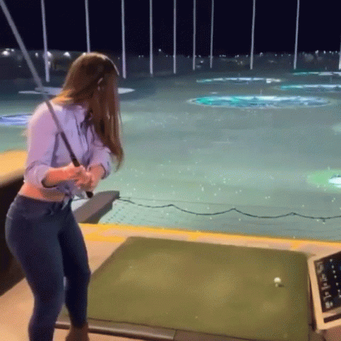 Hands Up Celebration In Golf Course GIF