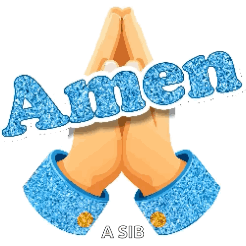 Hands with Amen Written