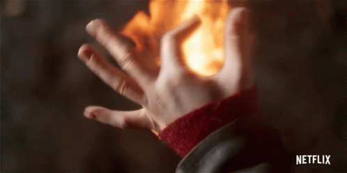 Hands With Burning Flame GIF