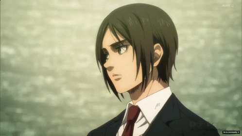 Handsome Anime Eren Jaeger Looking GIF