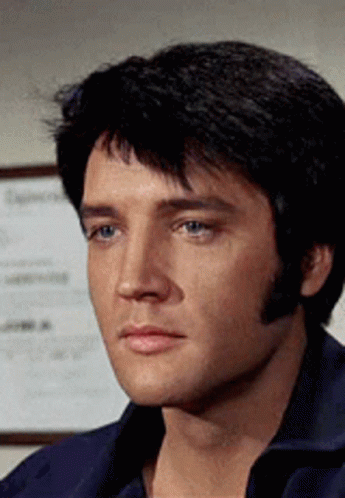 Handsome Elvis Presley Lingering Stare GIF