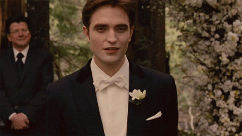 Handsome Groom Edward Cullen GIF