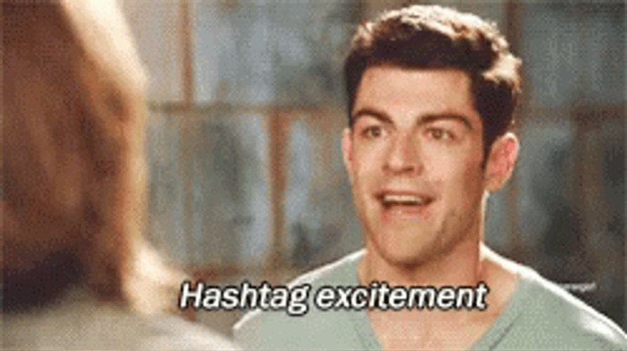 Handsome Guy Hashtag Excitement GIF