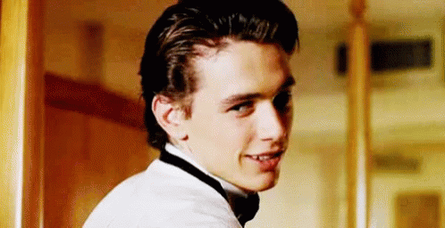 Handsome James Franco Winking Side View GIF