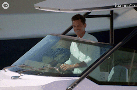 Handsome Man Sailing Yacht GIF