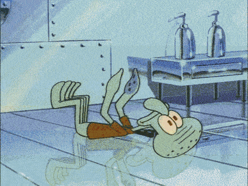 Handsome Squidward Work Out Routine GIF