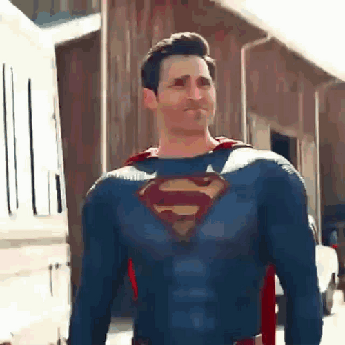 Handsome Superman Flying GIF