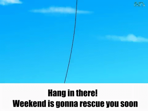 Hang In There Almost The Weekend GIF
