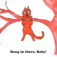 Hang In There Baby Moving Illustration GIF
