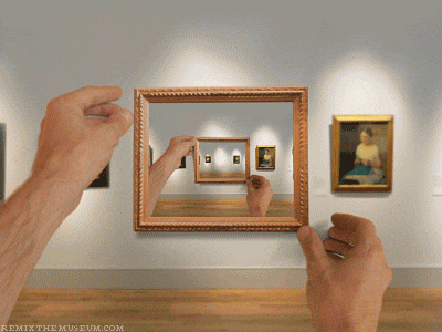 Hanging A Picture Optical Illusion Loop GIF