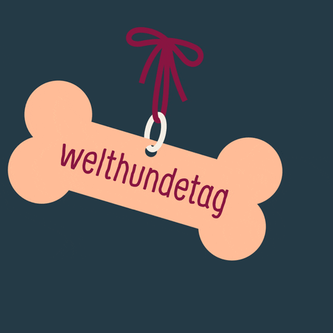 Hanging Dog Bone Tag GIF