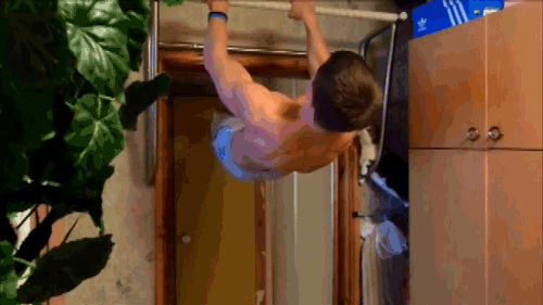 Hanging High Five Cat GIF