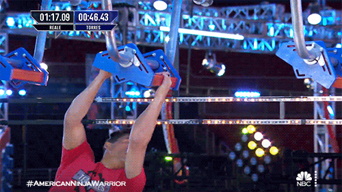 Hanging Isaiah Thomas American Ninja Warrior GIF