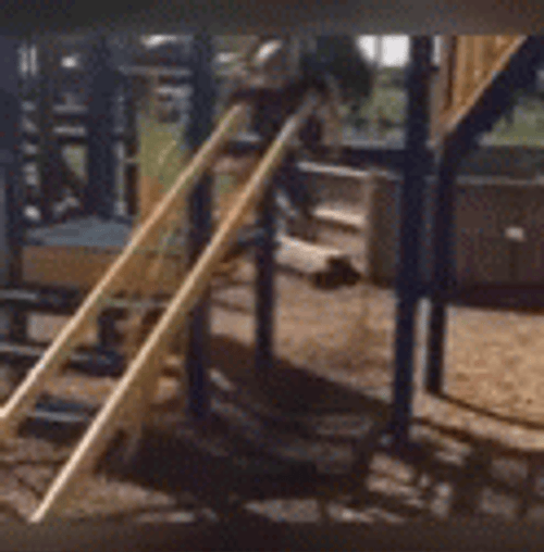 Hanging Kid Slide Faceplant Landing GIF
