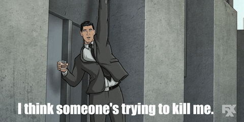 Hanging On A Building Cartoon Man GIF