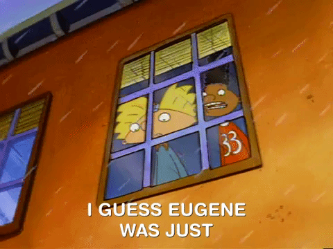 Hanging On By Thread Hey Arnold GIF