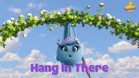 Hanging Sunny Bunnies Hang In There GIF