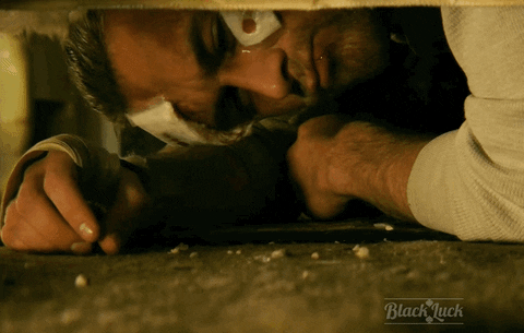 Hangry Peeking Underneath Bed GIF