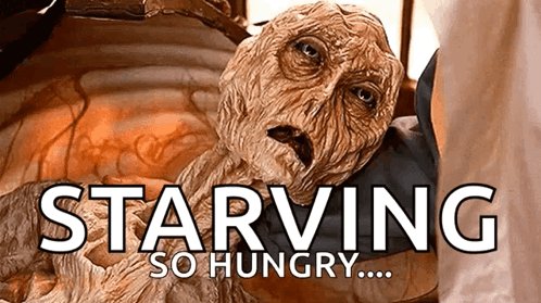 Hangry Starving Extremely Skinny Dying Alien GIF