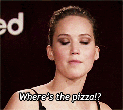 Hangry Where's Pizza Jennifer Lawrence GIF