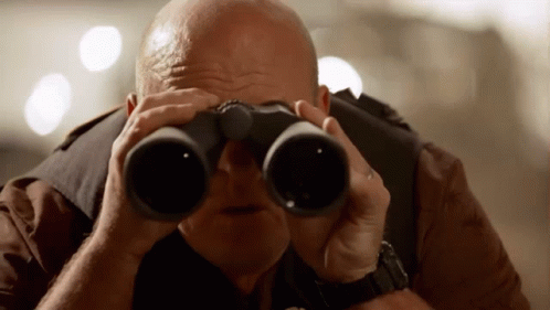 Hank Schraeder Spying Thru Binoculars Breaking Bad GIF