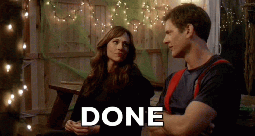 Hanna And Caleb Done And Done Talking GIF