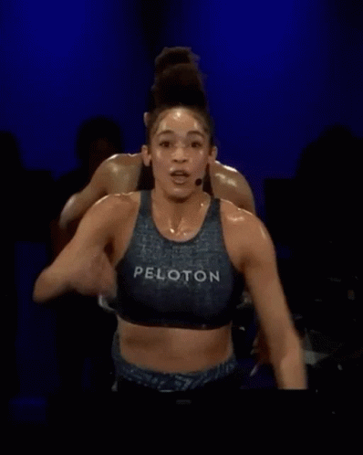 Hannah Frankson Peloton Sweating Work Out GIF