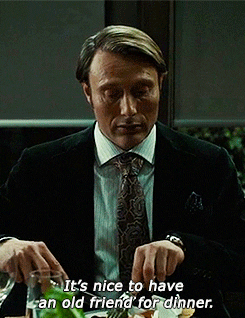 Hannibal Mads Mikkelsen Eating Friend GIF
