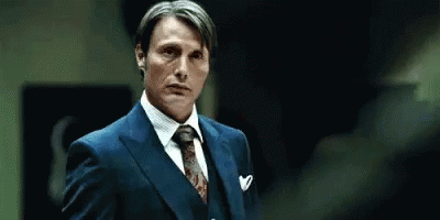 Hannibal Mads Mikkelsen Staring GIF
