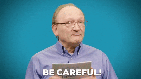 Hans Dieter Sues Reminding Be Safe GIF