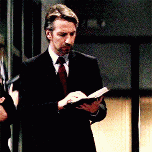 Hans With A Book Die Hard GIF