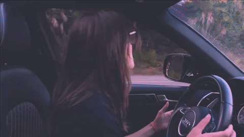 Happily Driving Hailee Steinfeld GIF