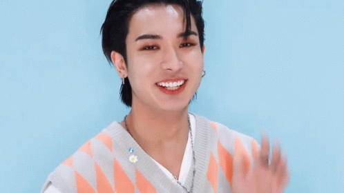 Happily Waving Hi GIF