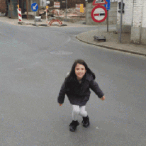 Happiness Girl Jumping Loop GIF
