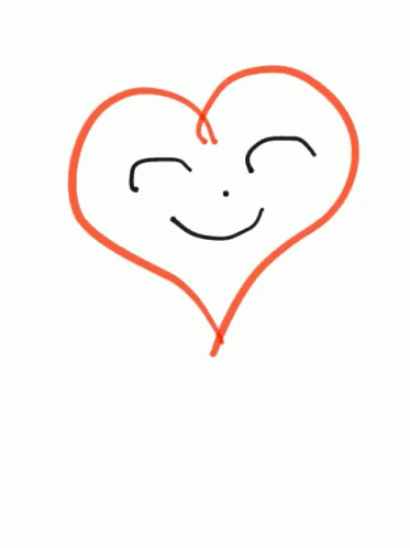 Happiness Heart With Face Jumping GIF