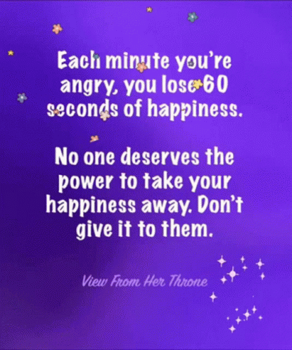 Happiness Quote With Stars Animation GIF