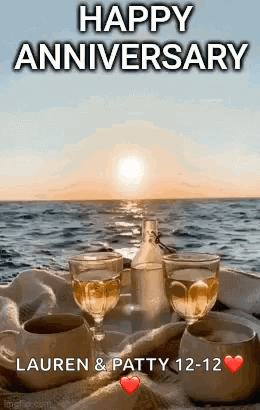 Happy 10th Anniversary Beach Celebration GIF