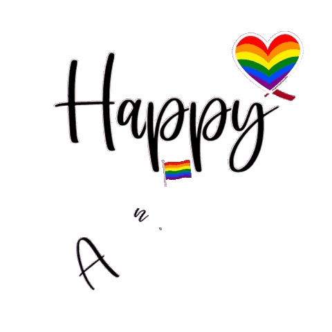 Happy 10th Anniversary Rainbow Color GIF