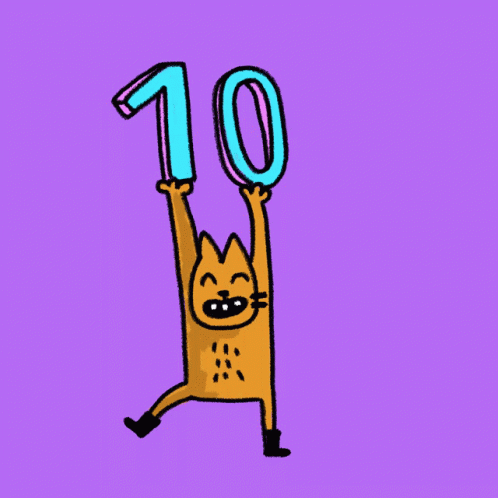 Happy 10th Anniversary Raising Number GIF