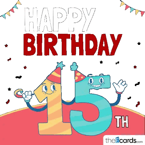 Happy 15th Birthday Card